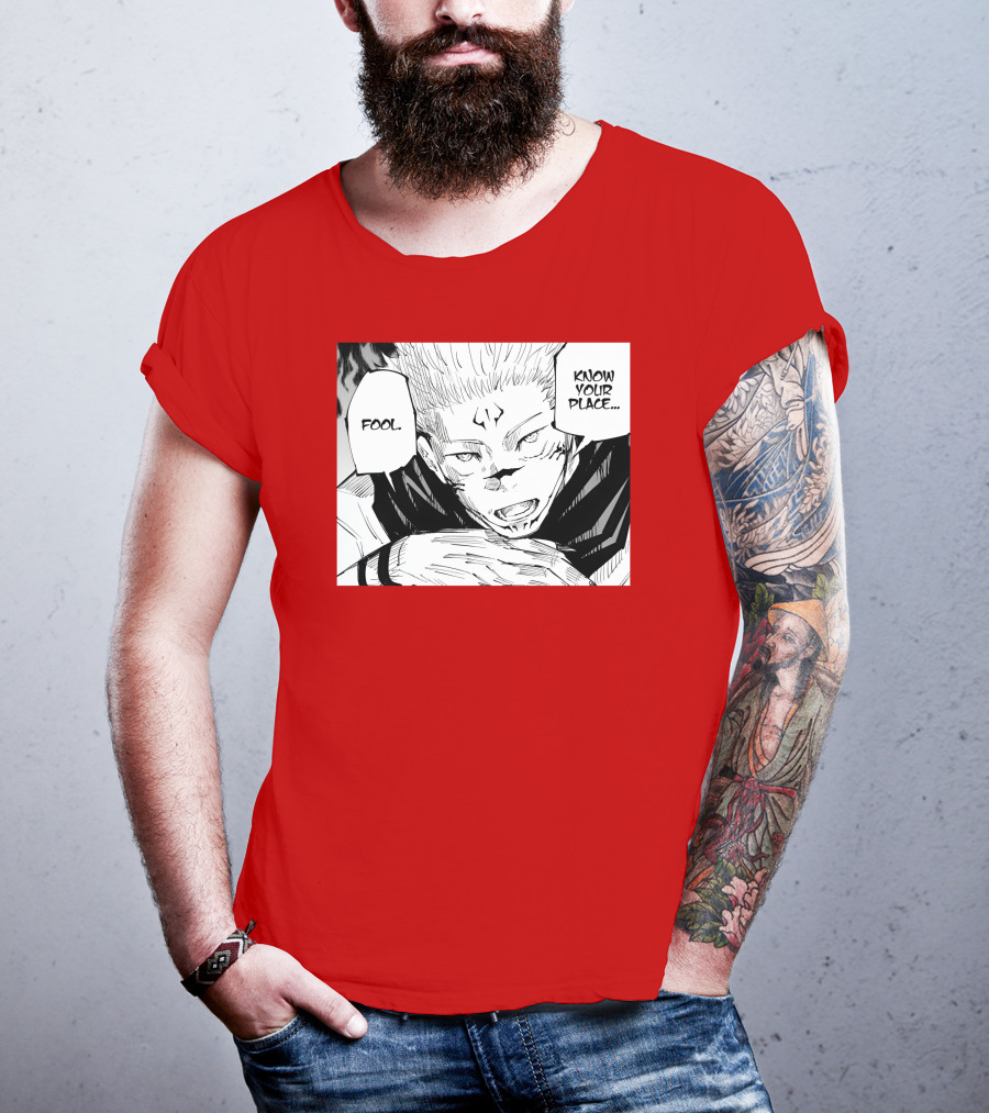 Jujutsu Kaisen Know Your Place Fool Manga Panel T-Shirt