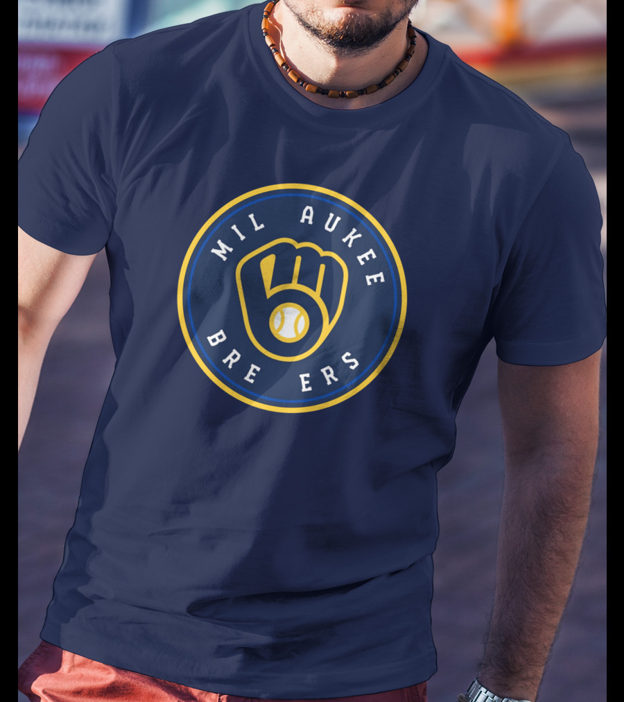 Milwaukee Brewers Baseball Glove T-Shirt