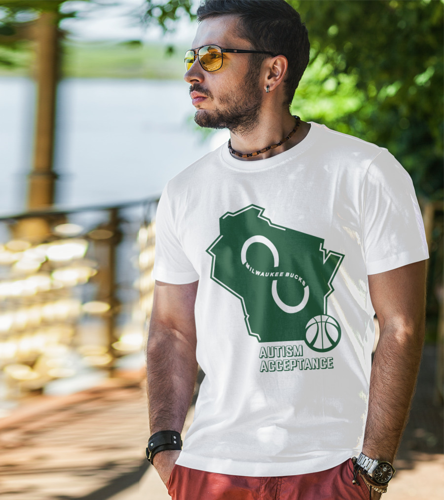 Aj Green Milwaukee Bucks Autism Acceptance T-Shirt