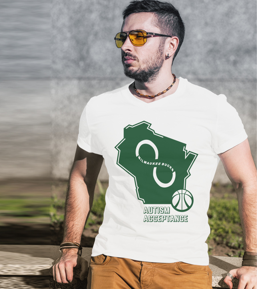 Aj Green Milwaukee Bucks Autism Acceptance T-Shirt