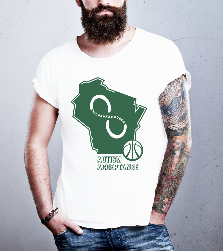 Aj Green Milwaukee Bucks Autism Acceptance T-Shirt