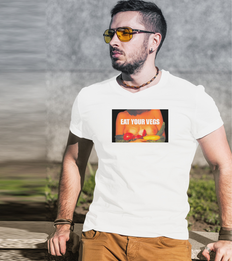 Jenna Lynn Meowri Eat Your Vegs Veggies Tomatoes Zucchini Peppers T-Shirt