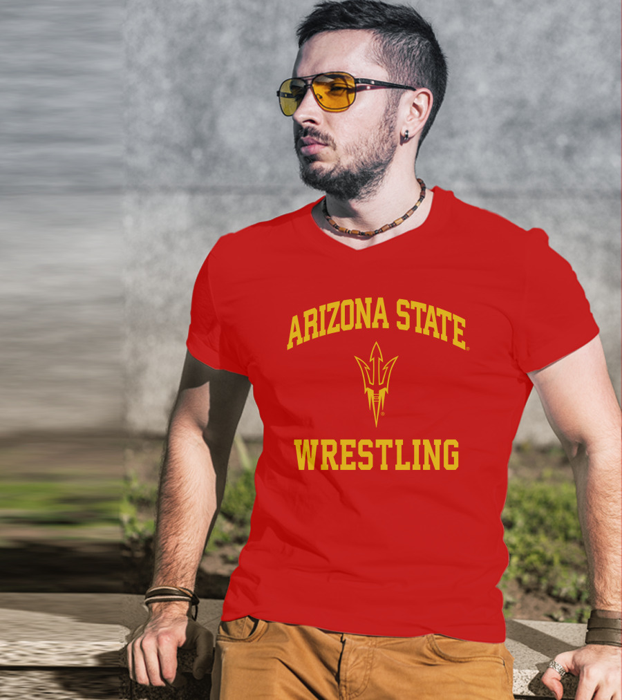Arizona State Sun Devils Wrestling Fork T-Shirt