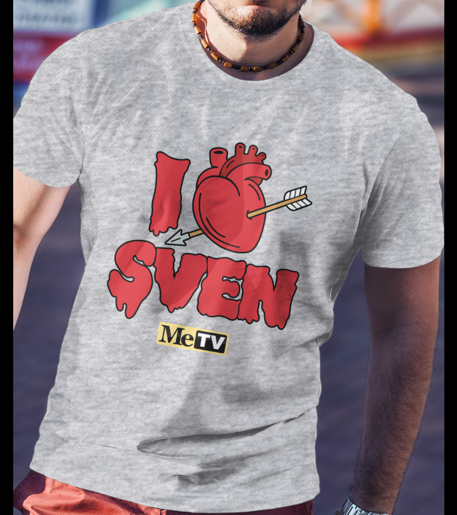 MeTV Store I Heart Sven With Anatomical Heart And Arrow T-Shirt