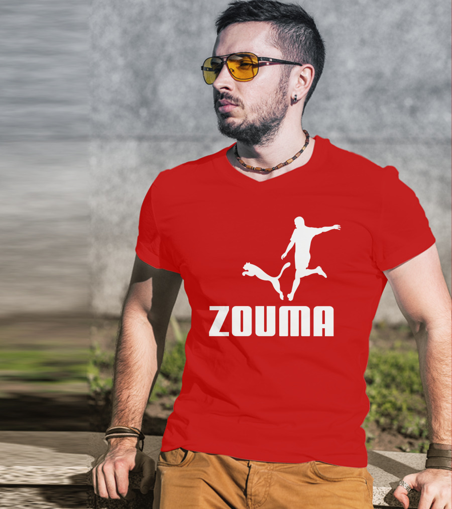 Zouma Player Silhouette With Cat Jumping T-Shirt