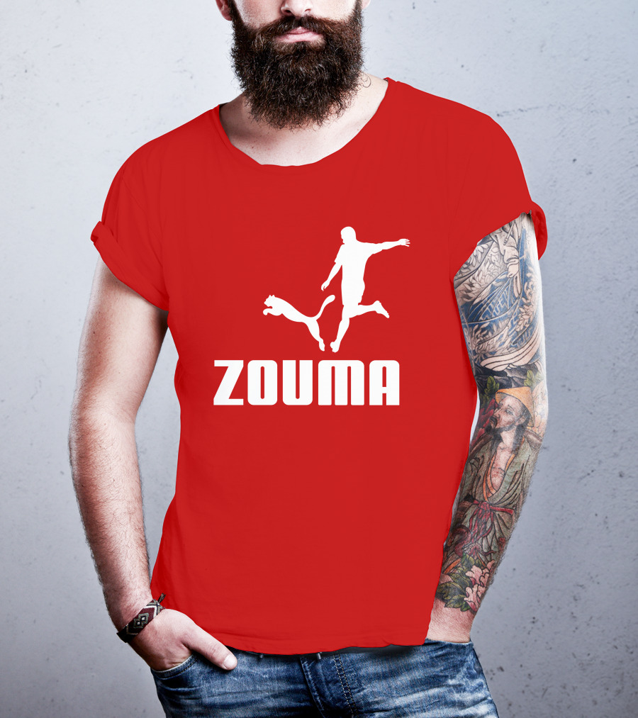Zouma Player Silhouette With Cat Jumping T-Shirt