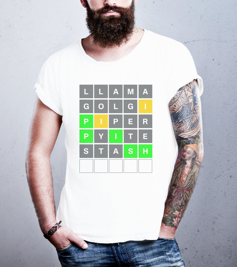 David Steinberg Phish Wordle Llama Golgi Piper Stash T-Shirt