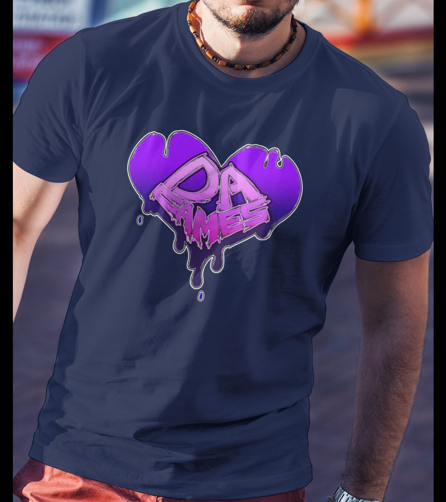 DA Games Purple Heart Valentine's Retro Gamer T-Shirt