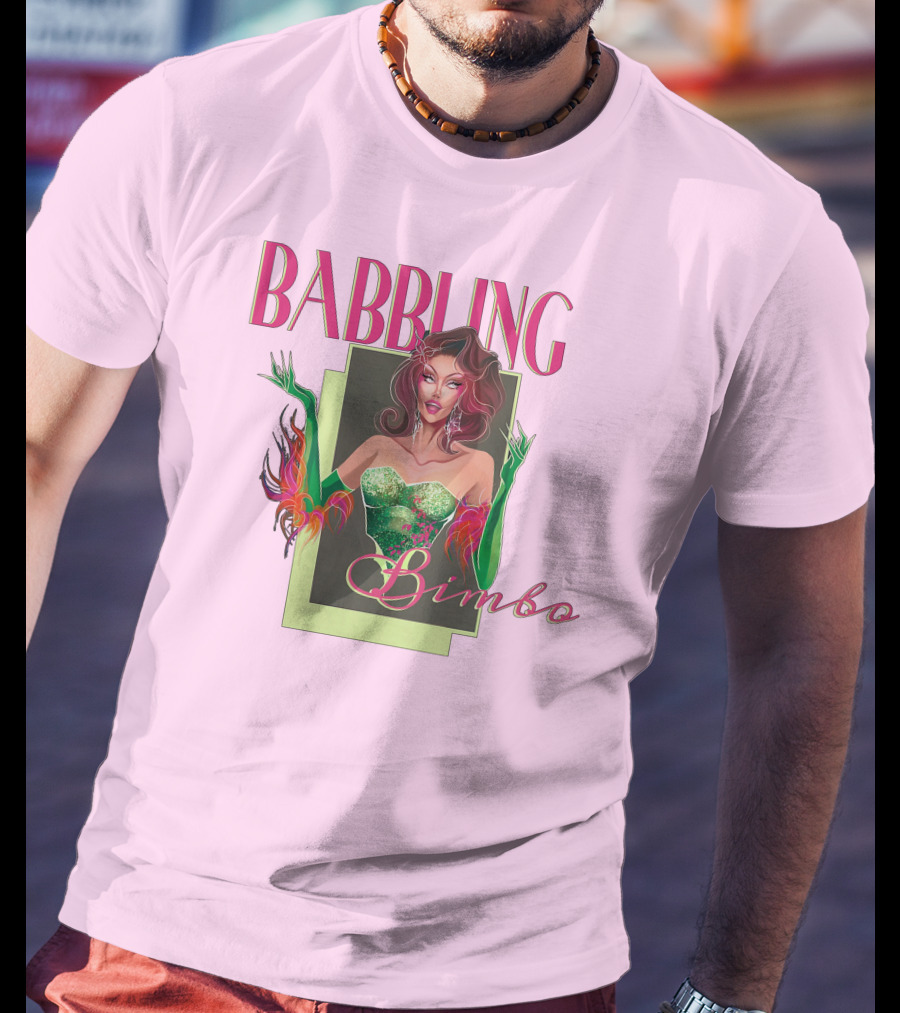 Voss Events Merch Jasmine Kennedie Babbling Bimbo Green Glamour Dress T-Shirt