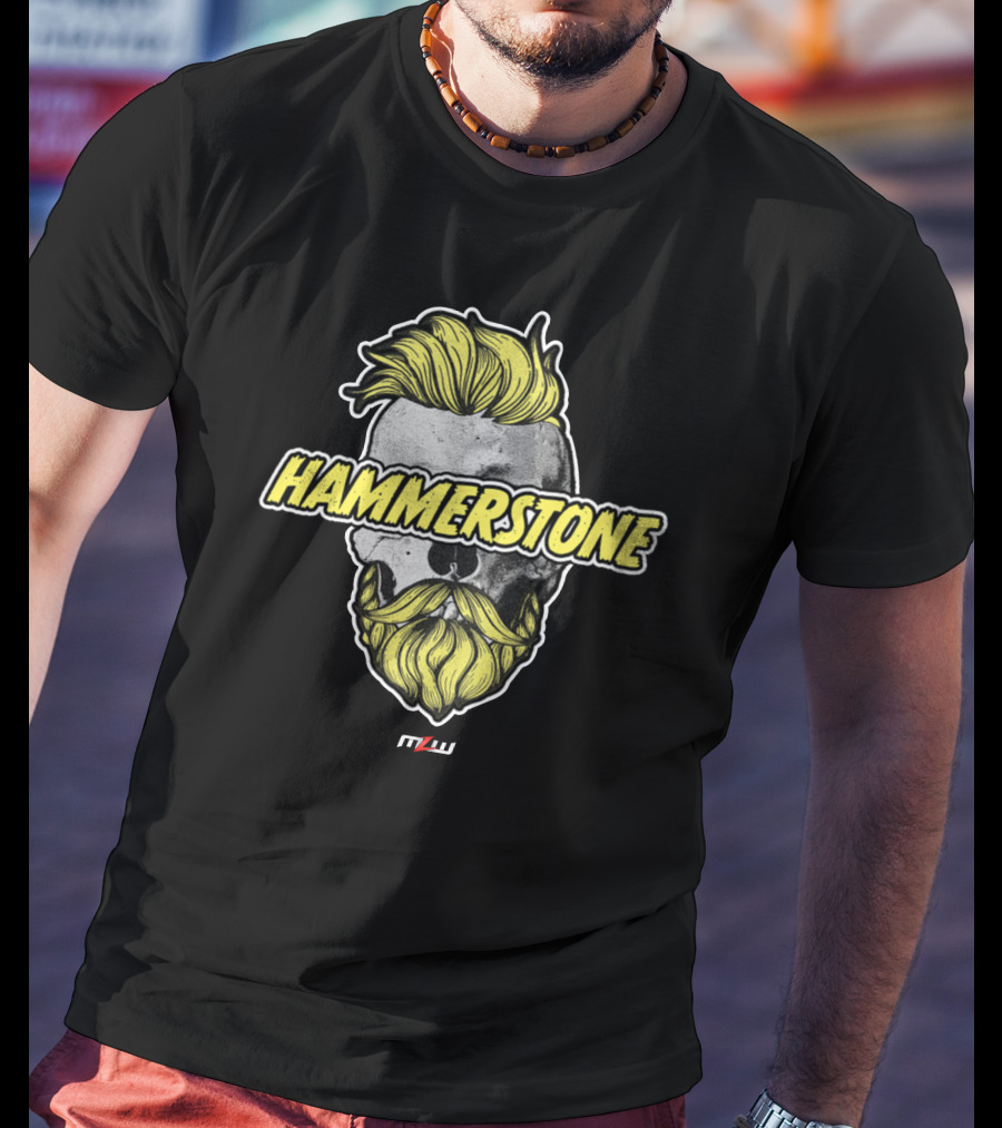 Hammerstone MLW Skull Pro Wrestling Tees Alex Hammerstone T-Shirt