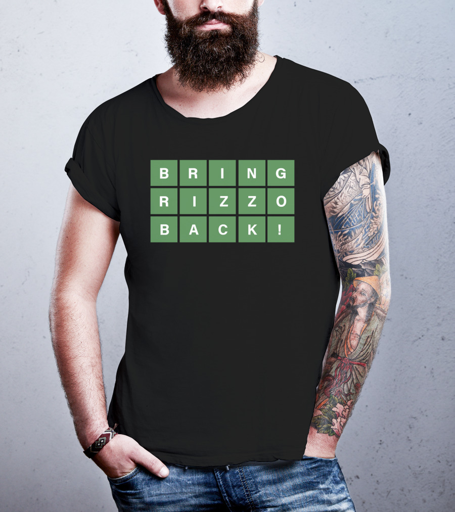 Obvious Merch Wordle Bring Rizzo Back Green Letter Tiles T-Shirt
