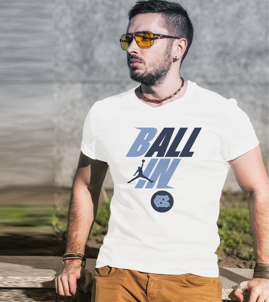 Goheels Shop Jordan Brand North Carolina Tar Heels Ball In Jumpman T-Shirt