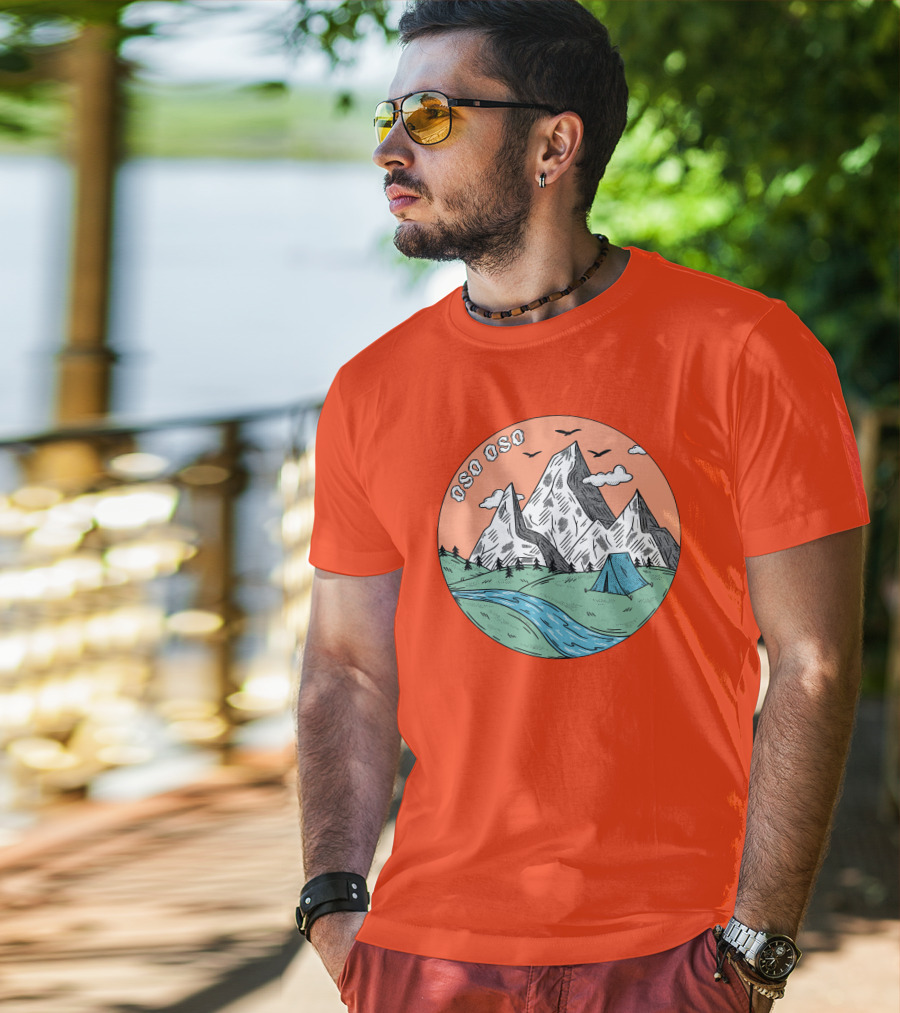 Christine Oso Oso River Tent Camping Mountains T-Shirt