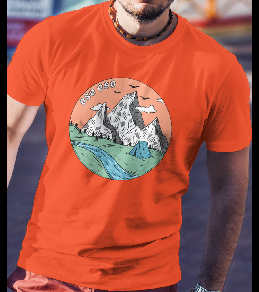 Christine Oso Oso River Tent Camping Mountains T-Shirt