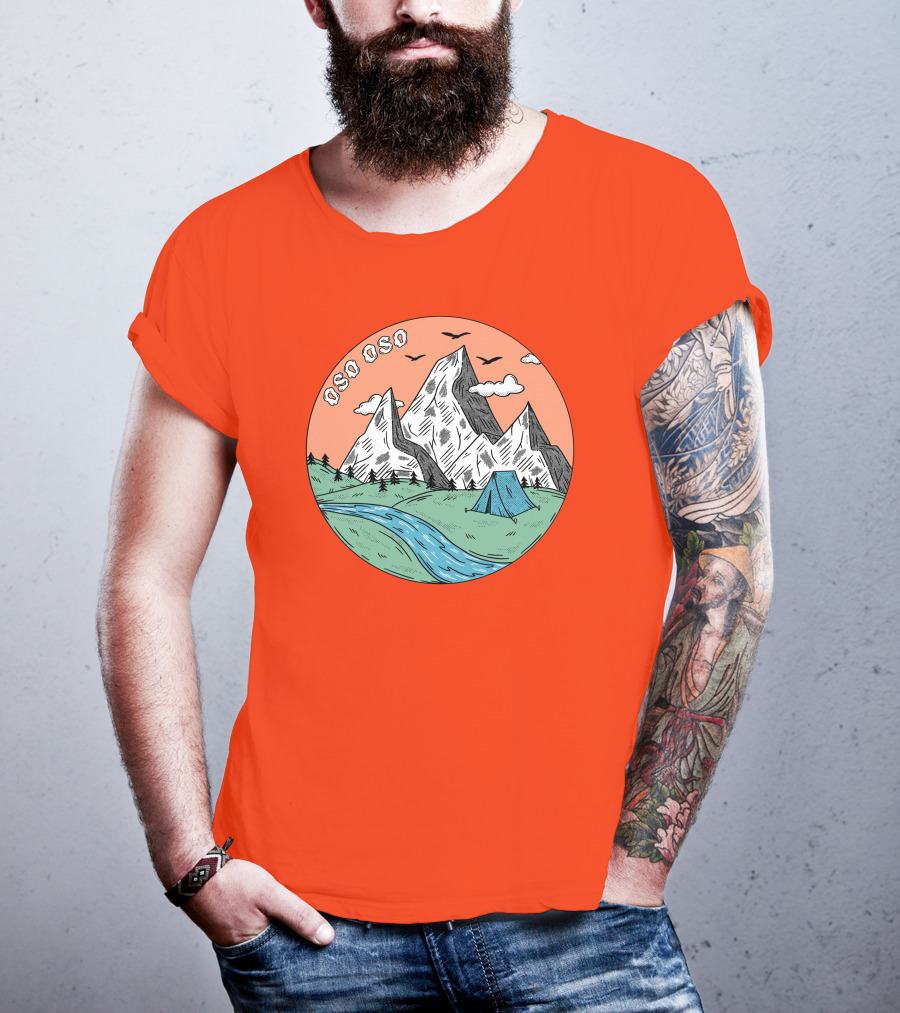 Christine Oso Oso River Tent Camping Mountains T-Shirt