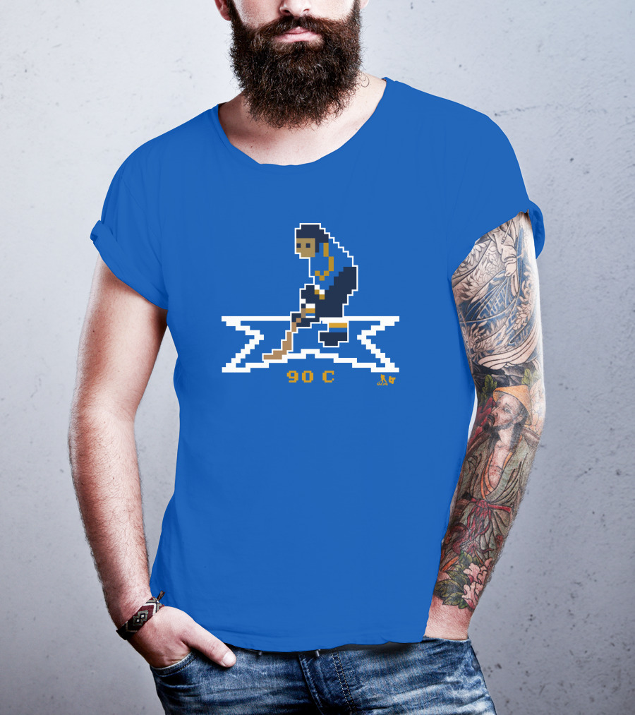 Ryan O'Reilly Pixel Art Hockey Number 90 C Blues T-Shirt