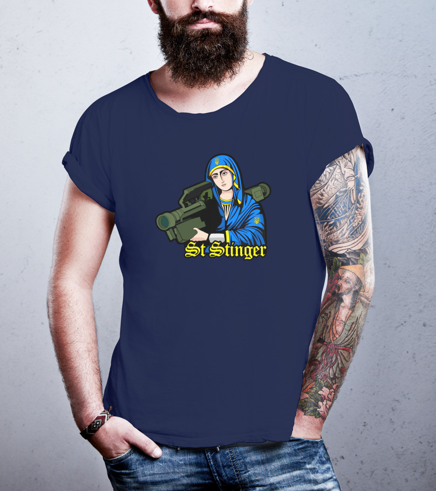 Saint Javelin St Stinger Blue And Yellow Soldier T-Shirt