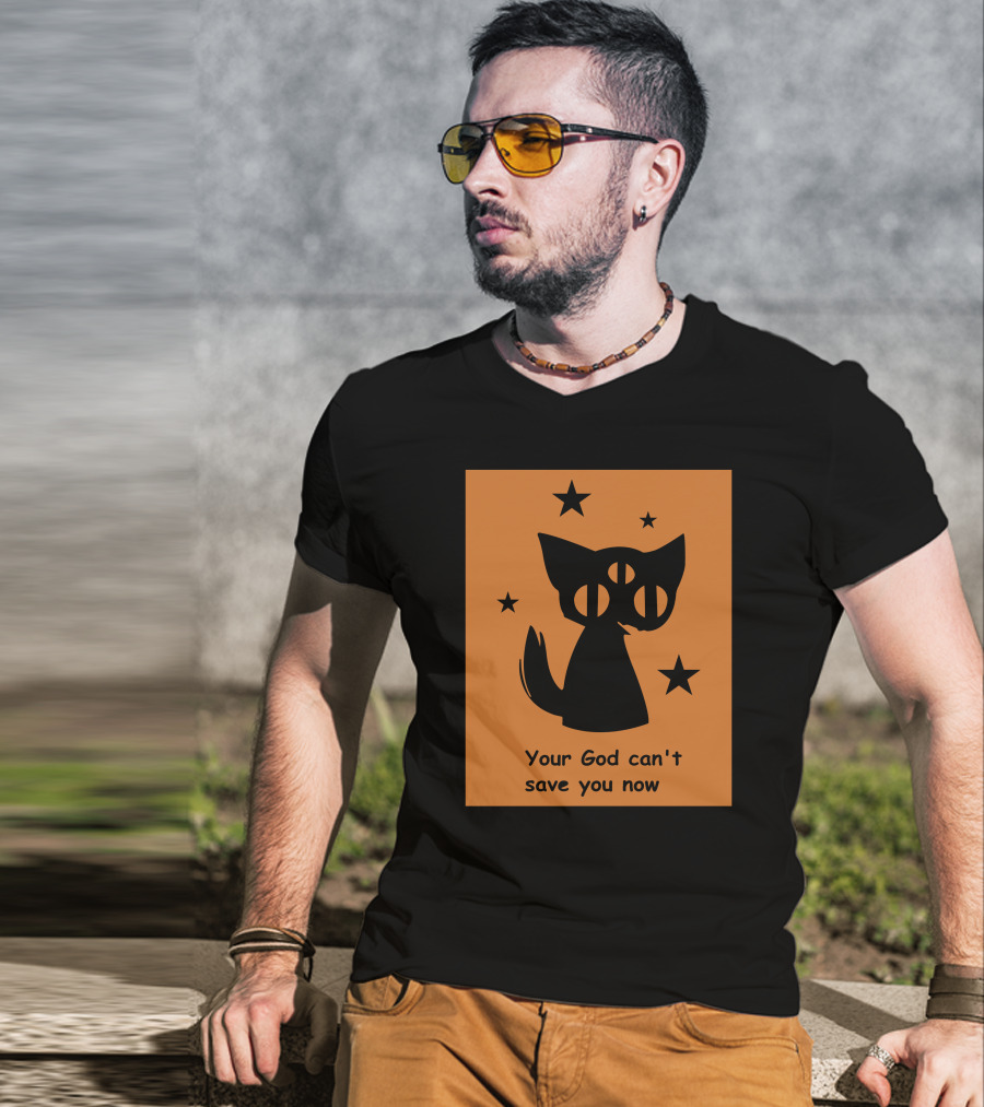 Rex Your God Can't Save You Now Three-Eyed Cat And Stars T-Shirt