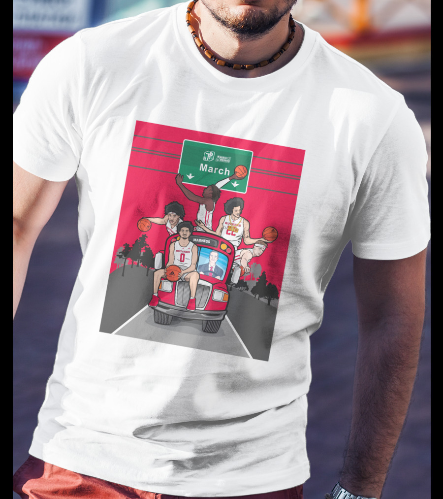 Rutgers Scarlet Knights Basketball March Madness Road Trip To Dayton Ohio T-Shirt