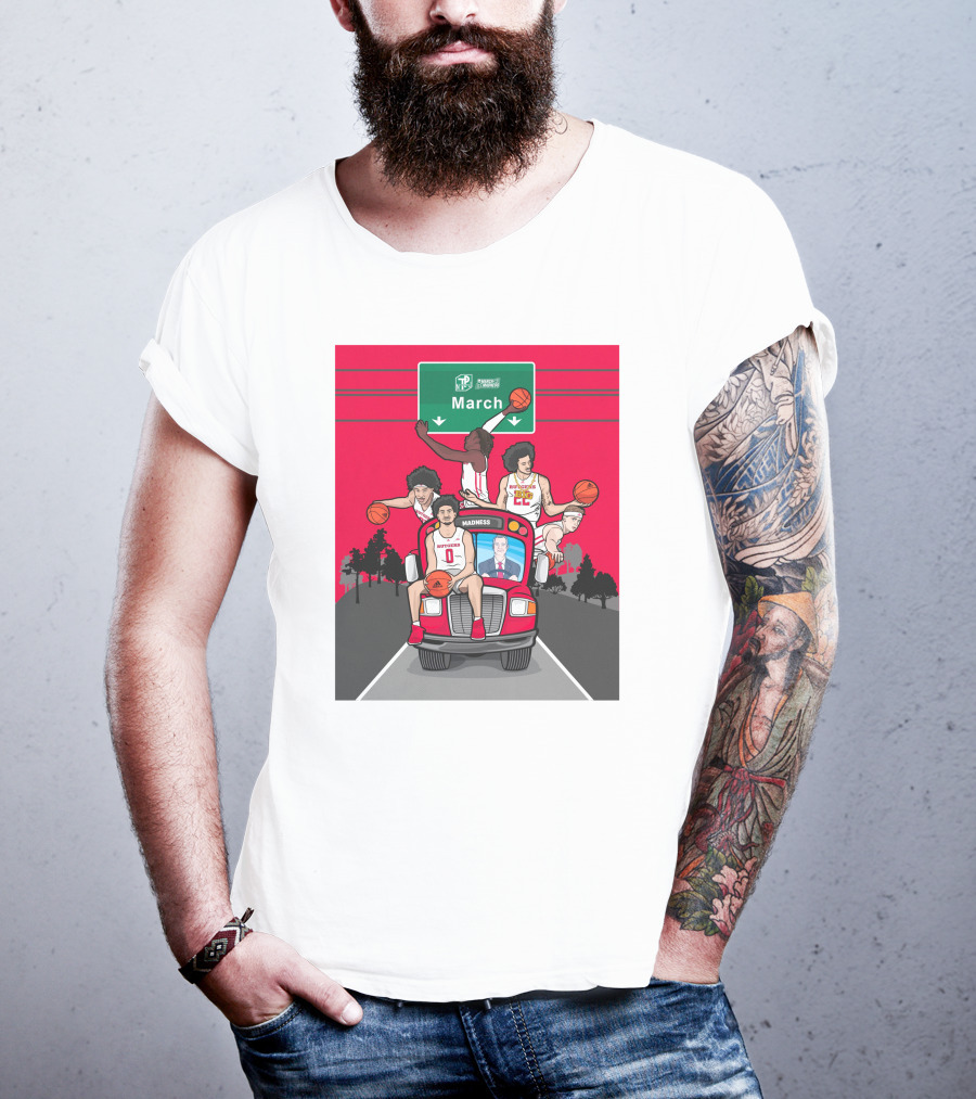 Rutgers Scarlet Knights Basketball March Madness Road Trip To Dayton Ohio T-Shirt