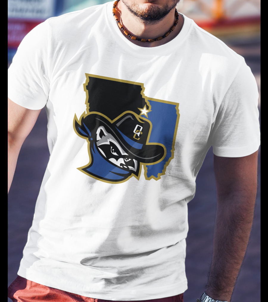 Quad Cities River Bandits Midwest League Baseball Logo 22 T-Shirt