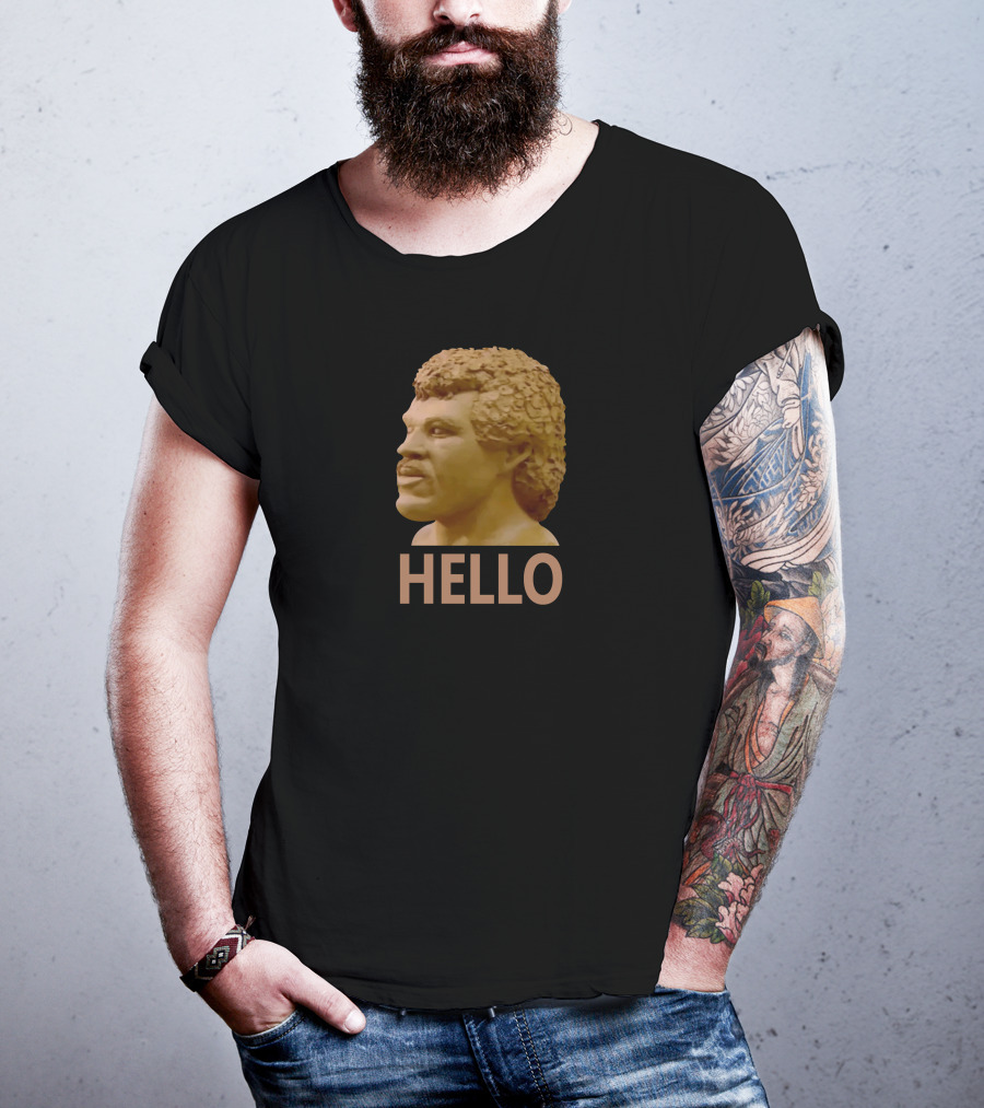 Super 70S Sports Lionel Richie Bust Hello T-Shirt