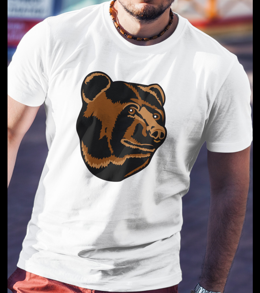Boston Bruins Logo Bear Head T-Shirt