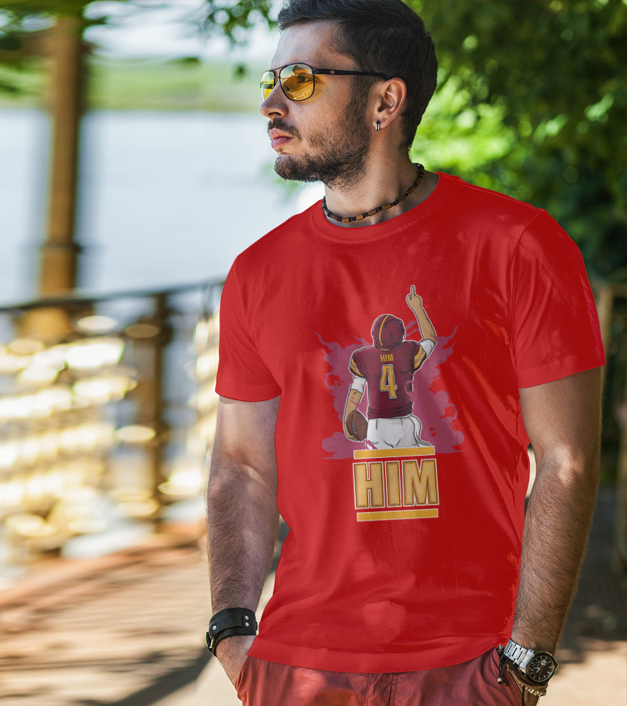 HIM 4 Football Artwork T-Shirt