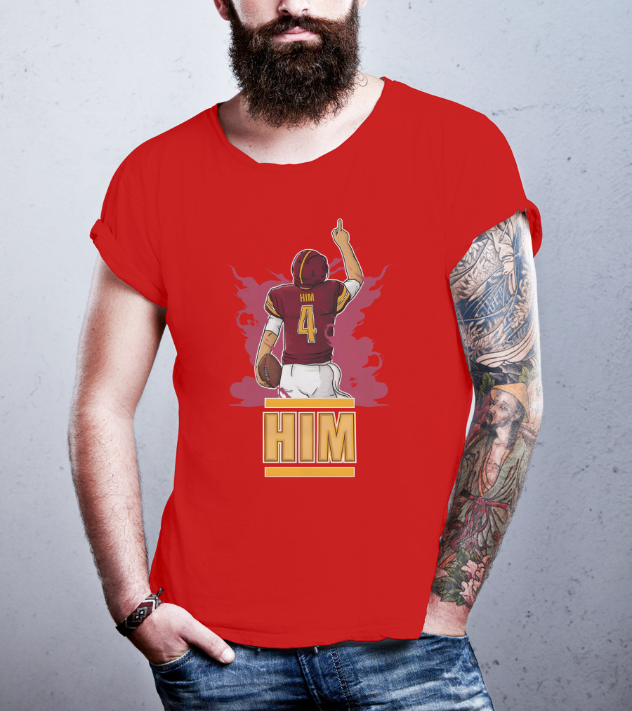 HIM 4 Football Artwork T-Shirt