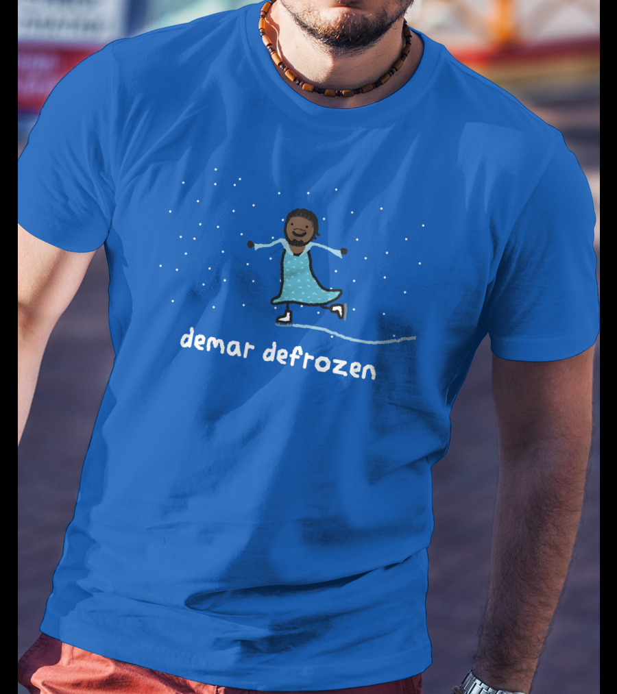 Demar Defrozen Ice Skating Figure With Sparkling Stars T-Shirt