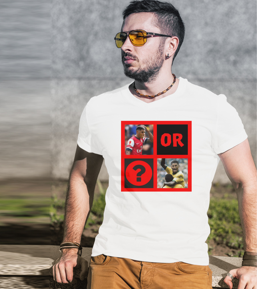 Walcott Question Mark Or Iconic Footballer Image T-Shirt