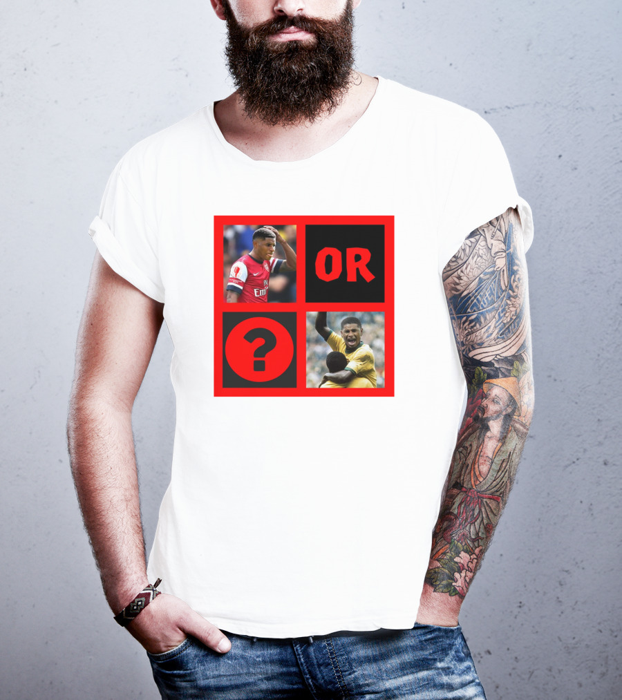 Walcott Question Mark Or Iconic Footballer Image T-Shirt