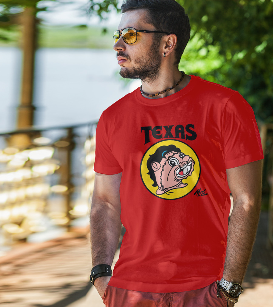 Texas Moc Heather Buckley Mo'e Cartoon T-Shirt