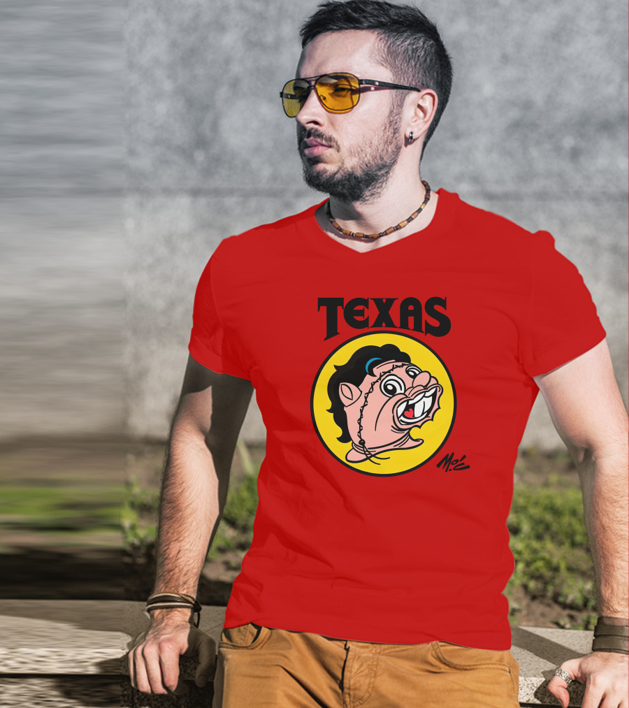 Texas Moc Heather Buckley Mo'e Cartoon T-Shirt