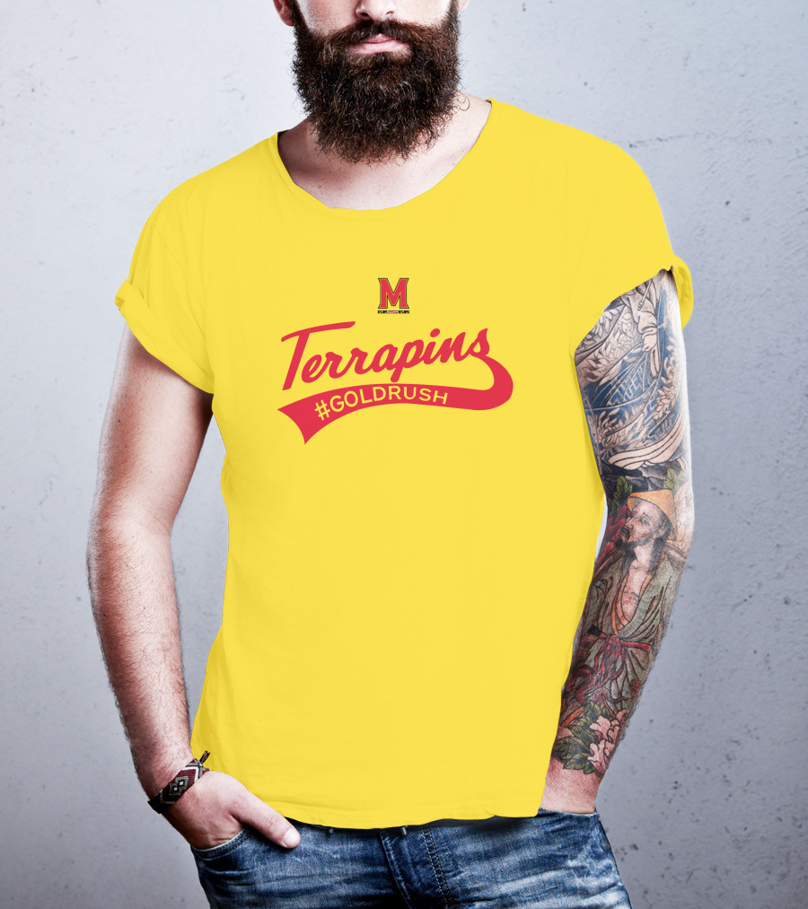 Terrapins #GOLDRUSH Maryland Terrapins M T-Shirt