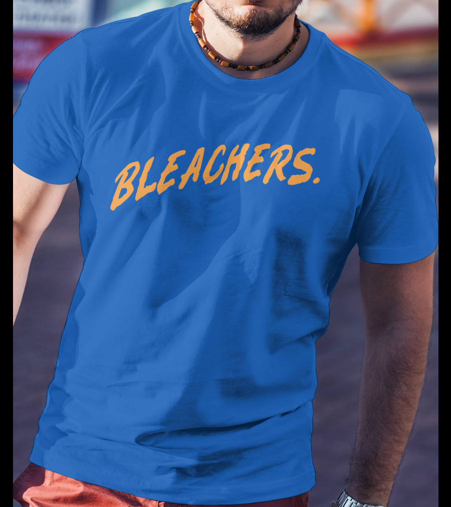 Bleachers Bold Arch Text On Blue T-Shirt