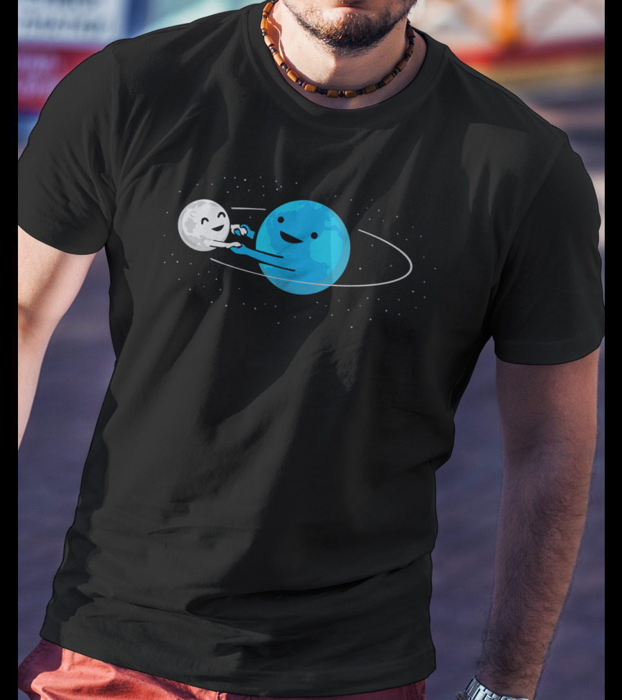 I Love Being Around You Earth And Moon Orbit Dance T-Shirt