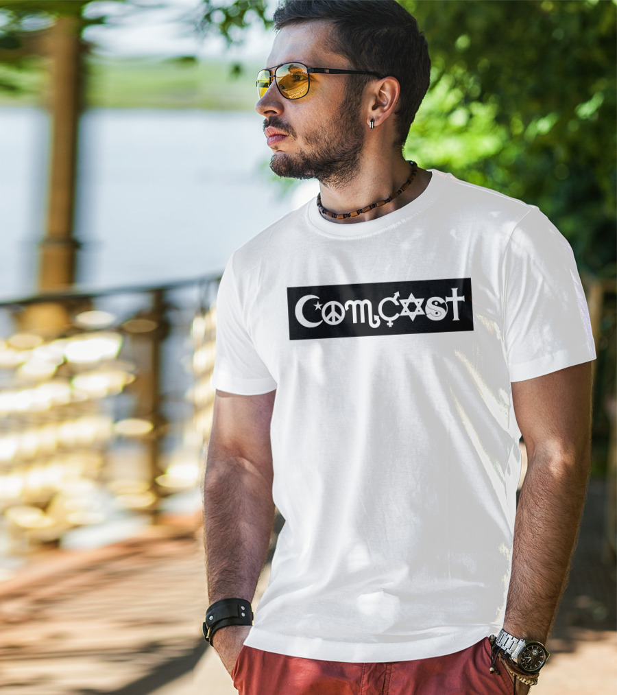 Comcast Peace Coexist Bumper Sticker T-Shirt