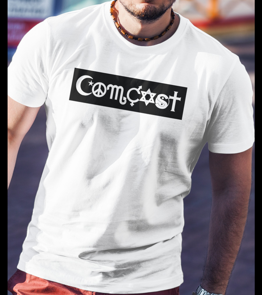 Comcast Peace Coexist Bumper Sticker T-Shirt
