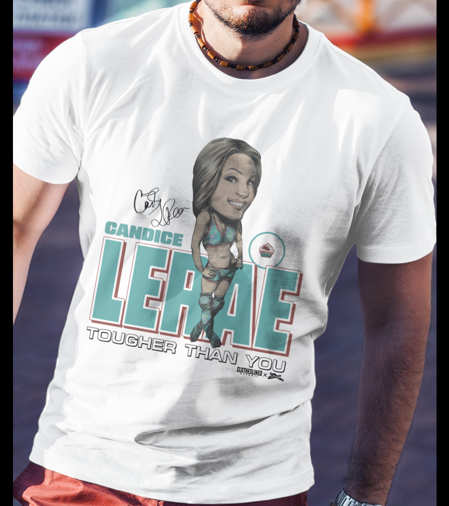 Candice Lerae Tougher Than You Clotheslined X Dynamite Kid Caricature T-Shirt
