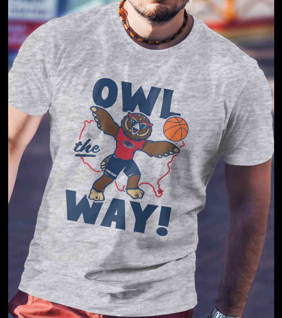 Owlsey Basketball Owl The Way Florida Atlantic T-Shirt