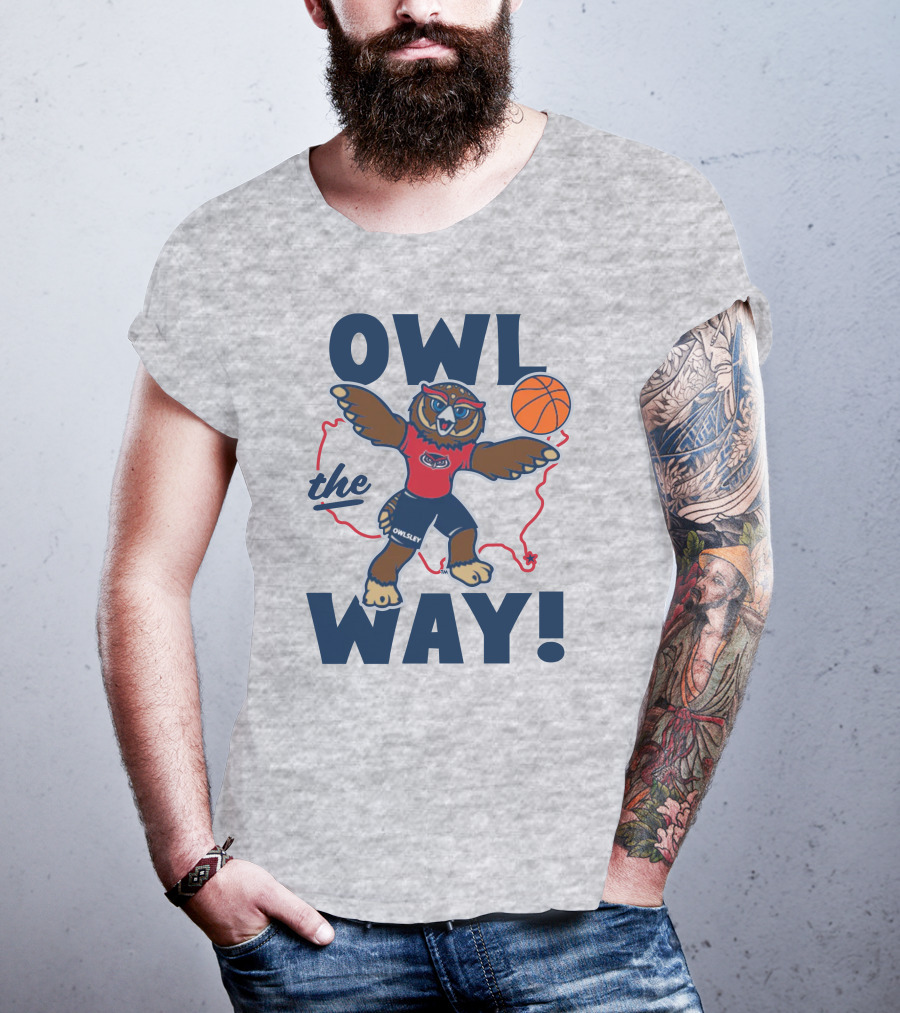 Owlsey Basketball Owl The Way Florida Atlantic T-Shirt