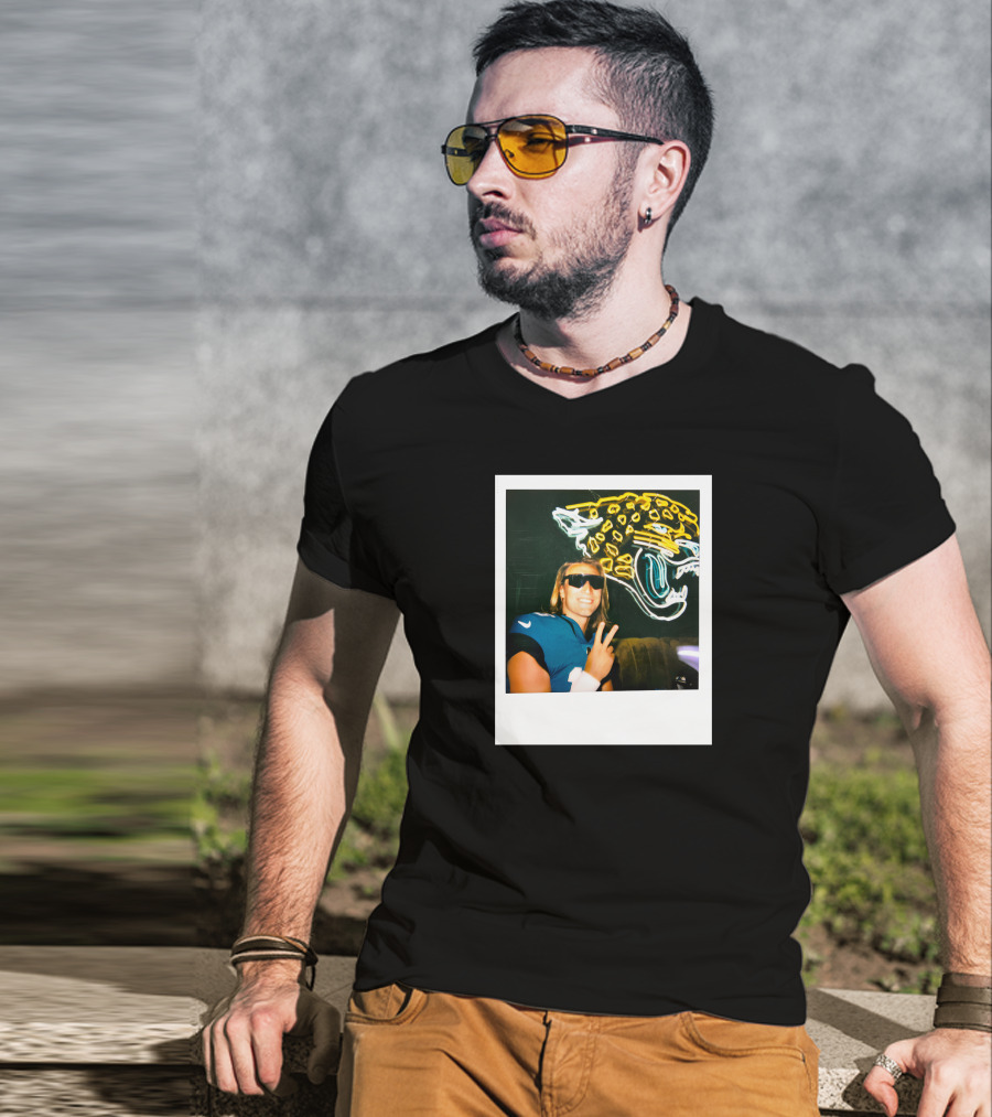 Jacksonville Jaguars Steezy Trev Neon Style Profile Picture T-Shirt