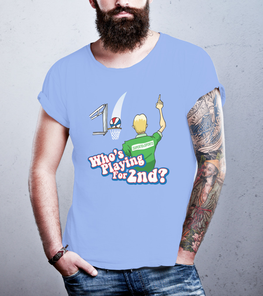 Who's Playing For 2Nd Basketball Humor Super70s Sports T-Shirt