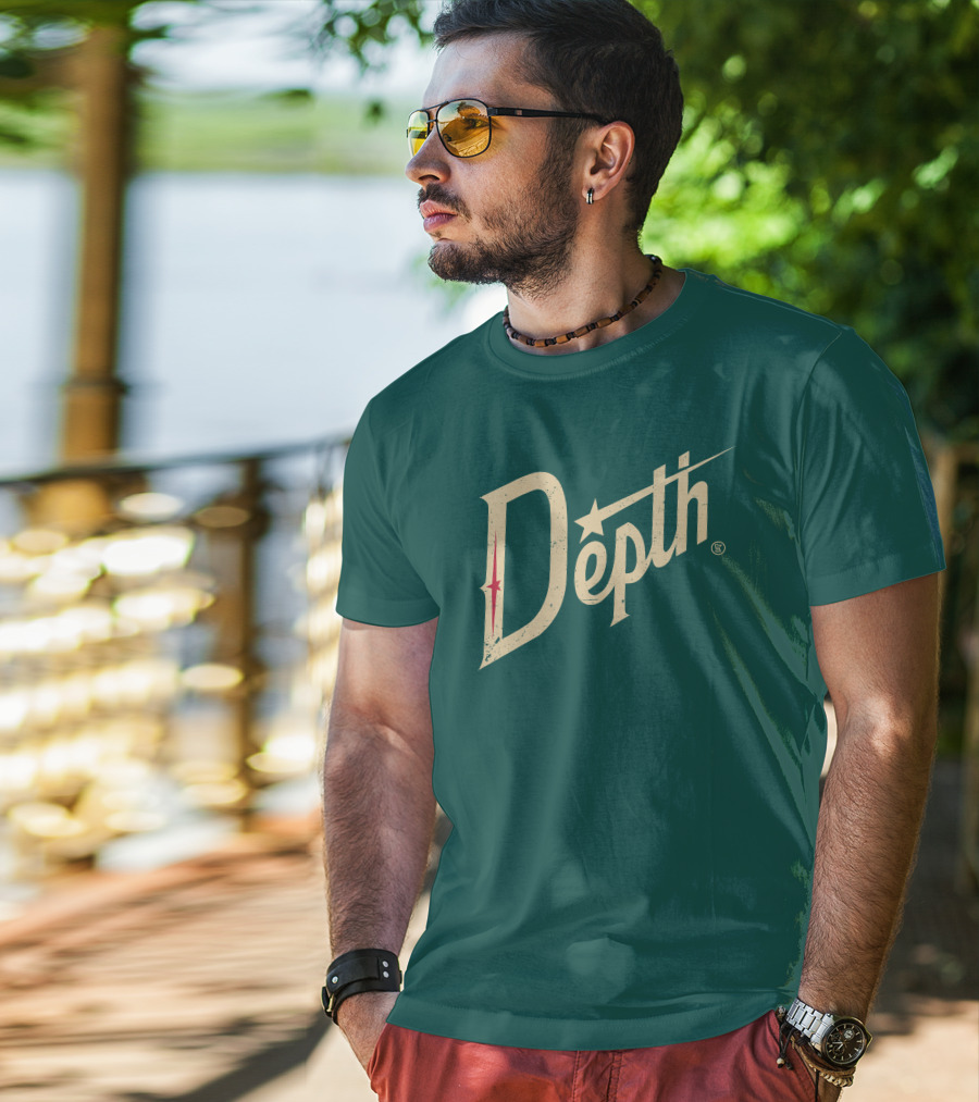Depth Parody Vintage Style Text With Star Accent T-Shirt