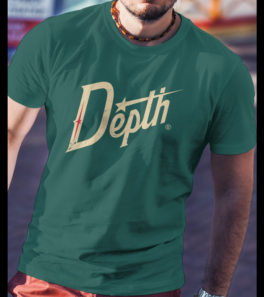 Depth Parody Vintage Style Text With Star Accent T-Shirt