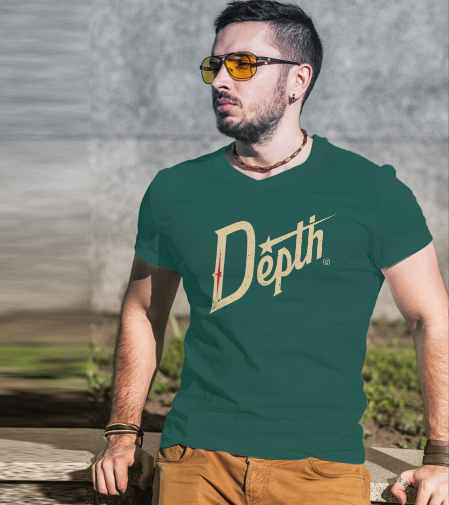 Depth Parody Vintage Style Text With Star Accent T-Shirt