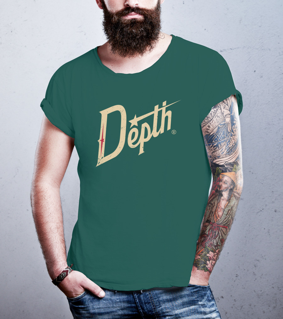 Depth Parody Vintage Style Text With Star Accent T-Shirt