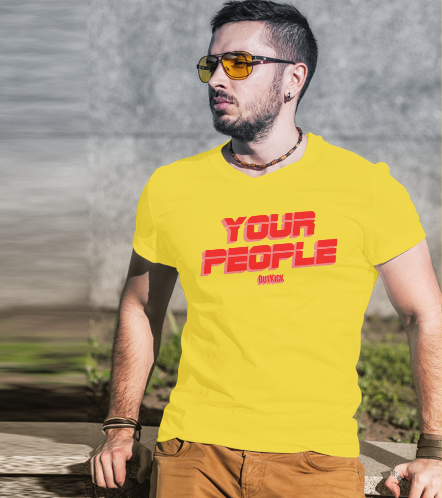 Your People Outkick Red Text T-Shirt