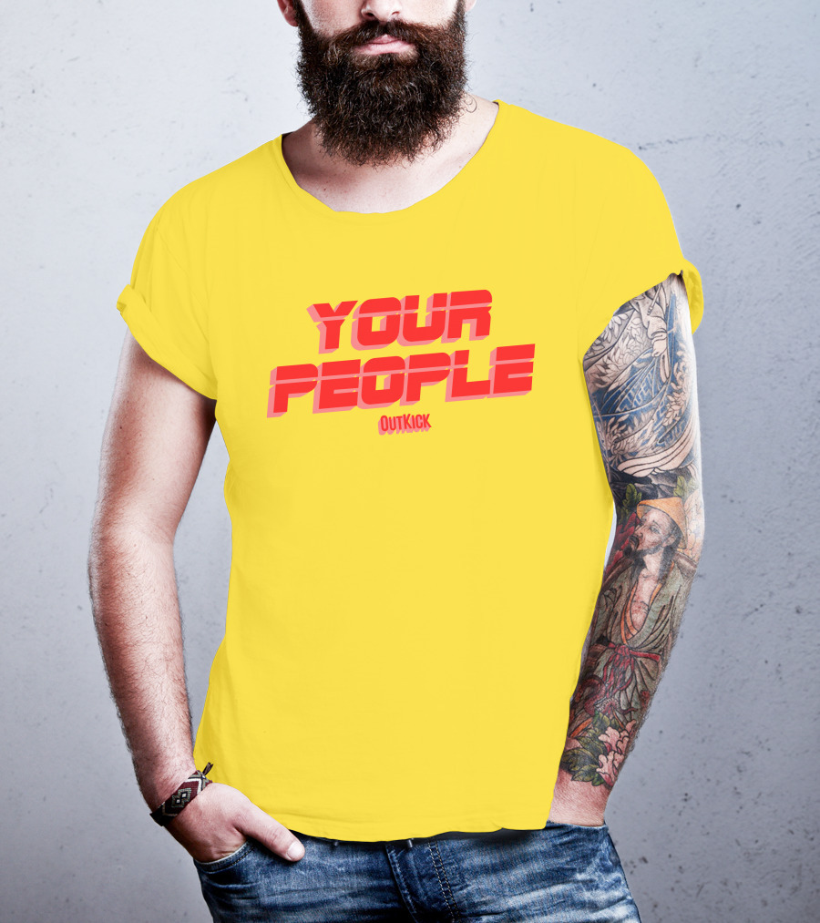 Your People Outkick Red Text T-Shirt
